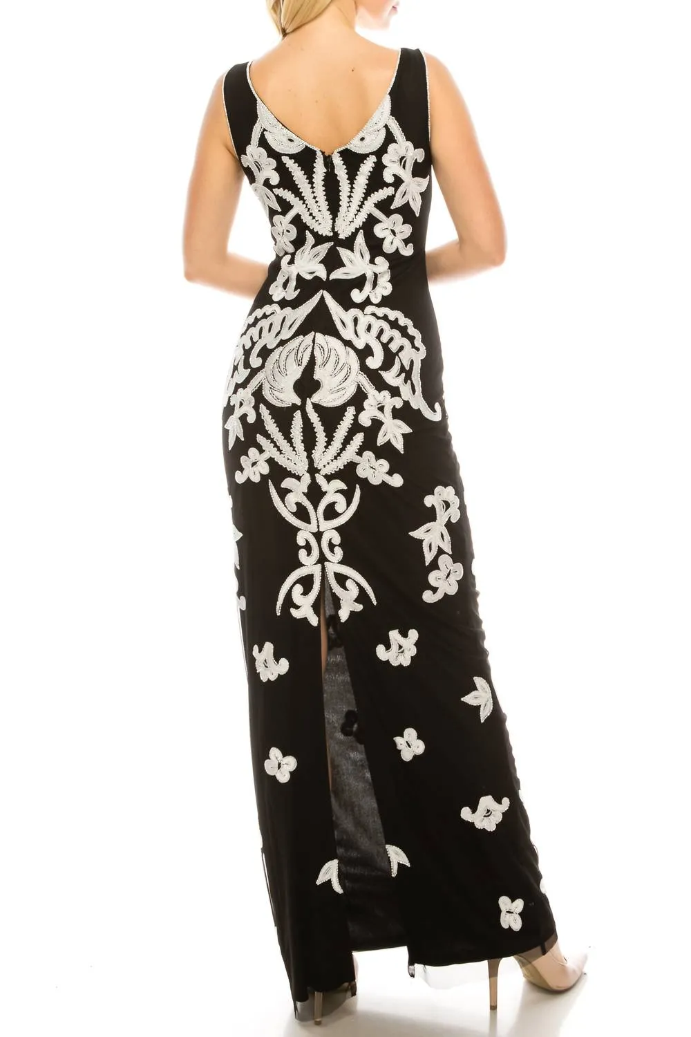 Adrianna Papell - Beaded & Embroidered Evening Dress