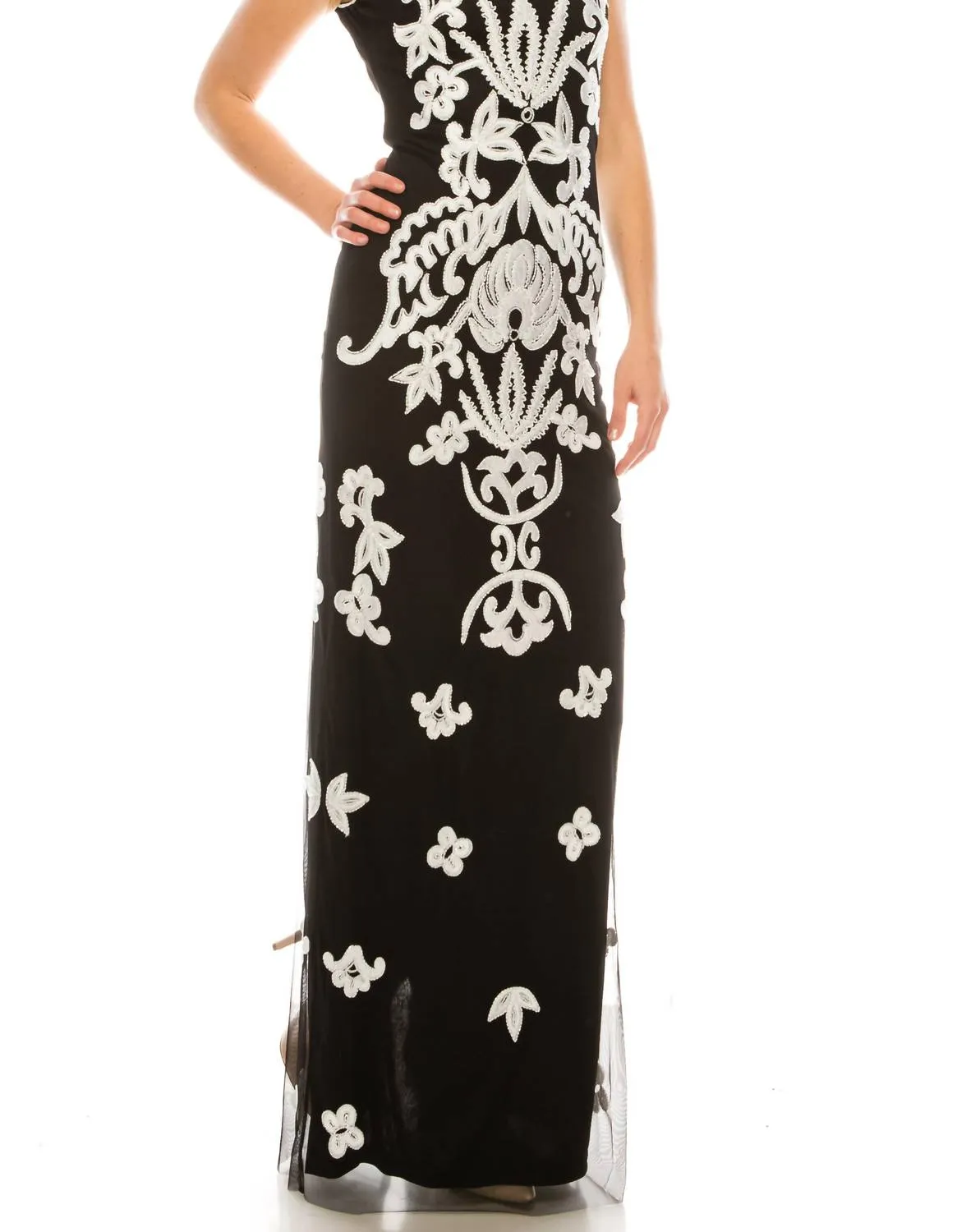 Adrianna Papell - Beaded & Embroidered Evening Dress