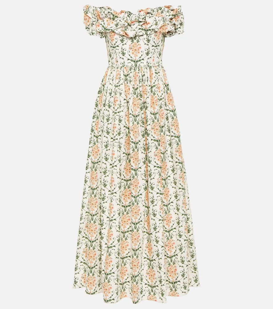 Agua by Agua Bendita Espliego cotton floral maxi dress