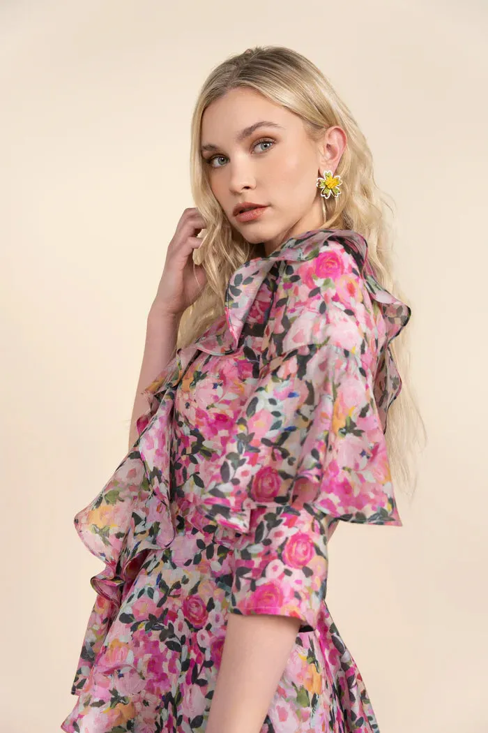 Bowery Dress in Watercolor Blush