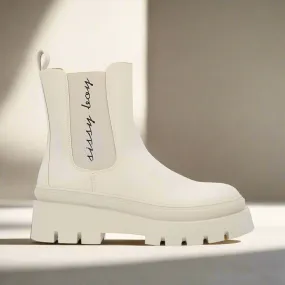 Chelsea - Chunky Boots - Cream