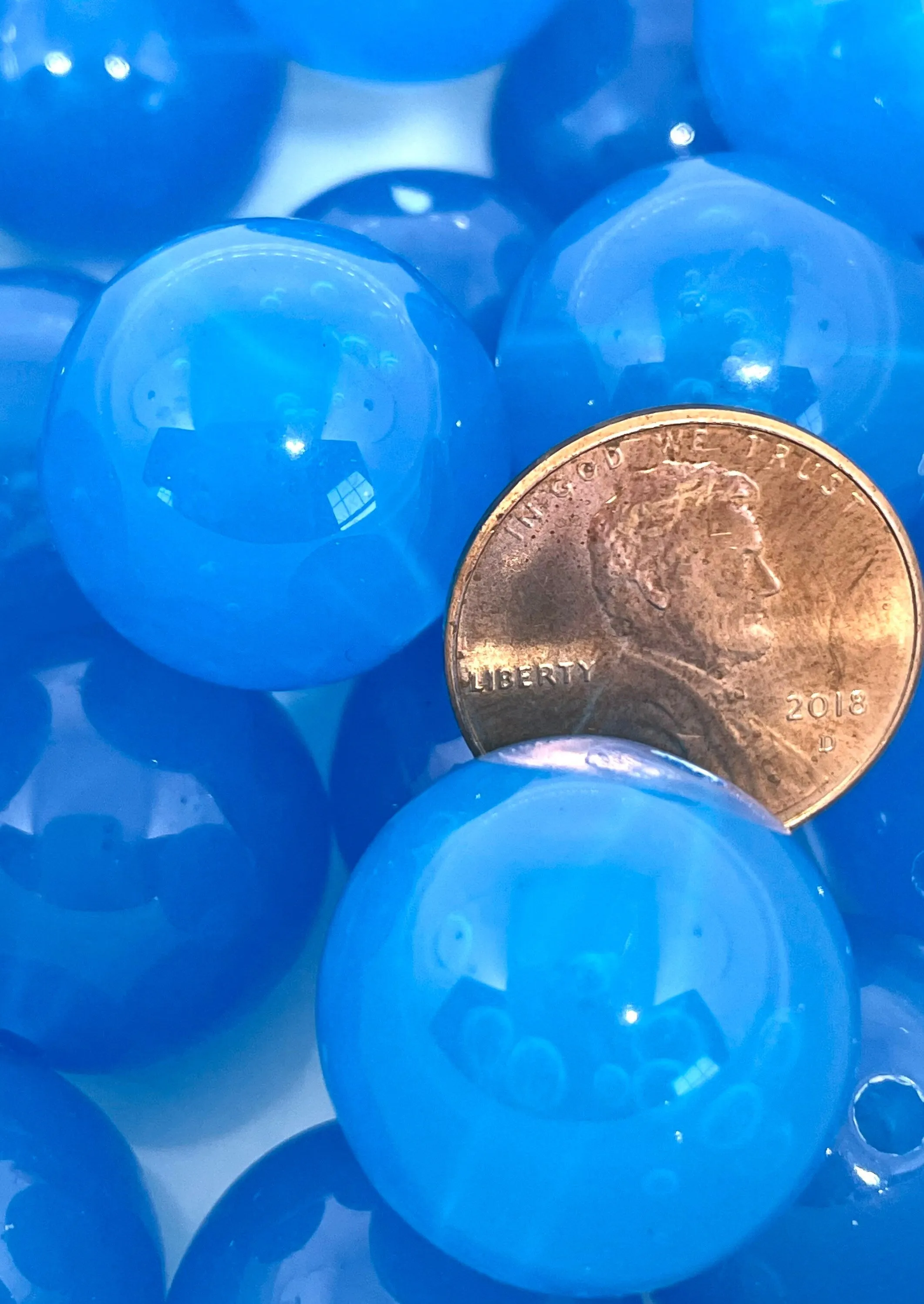 Chunky Bright Blue Beads for Jewelry Making, Turquoise Beads, Large Round Beads for Chunky Jewelry, 20mm Beads for Chunky Necklace