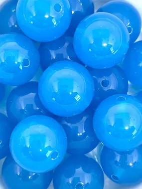Chunky Bright Blue Beads for Jewelry Making, Turquoise Beads, Large Round Beads for Chunky Jewelry, 20mm Beads for Chunky Necklace