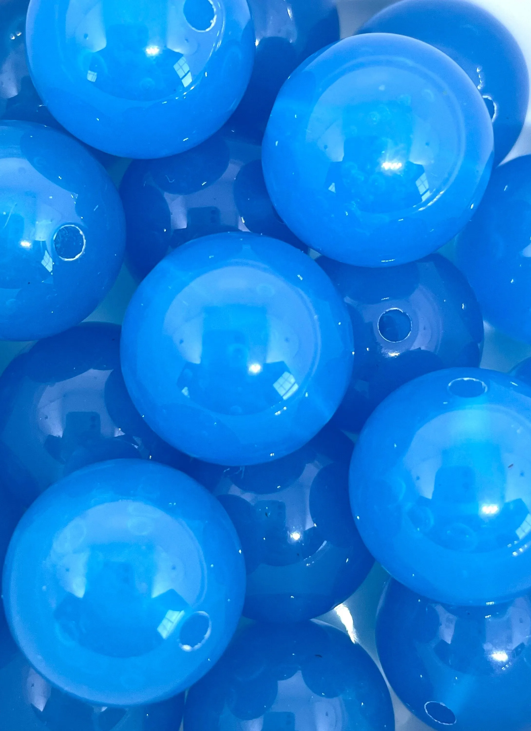 Chunky Bright Blue Beads for Jewelry Making, Turquoise Beads, Large Round Beads for Chunky Jewelry, 20mm Beads for Chunky Necklace