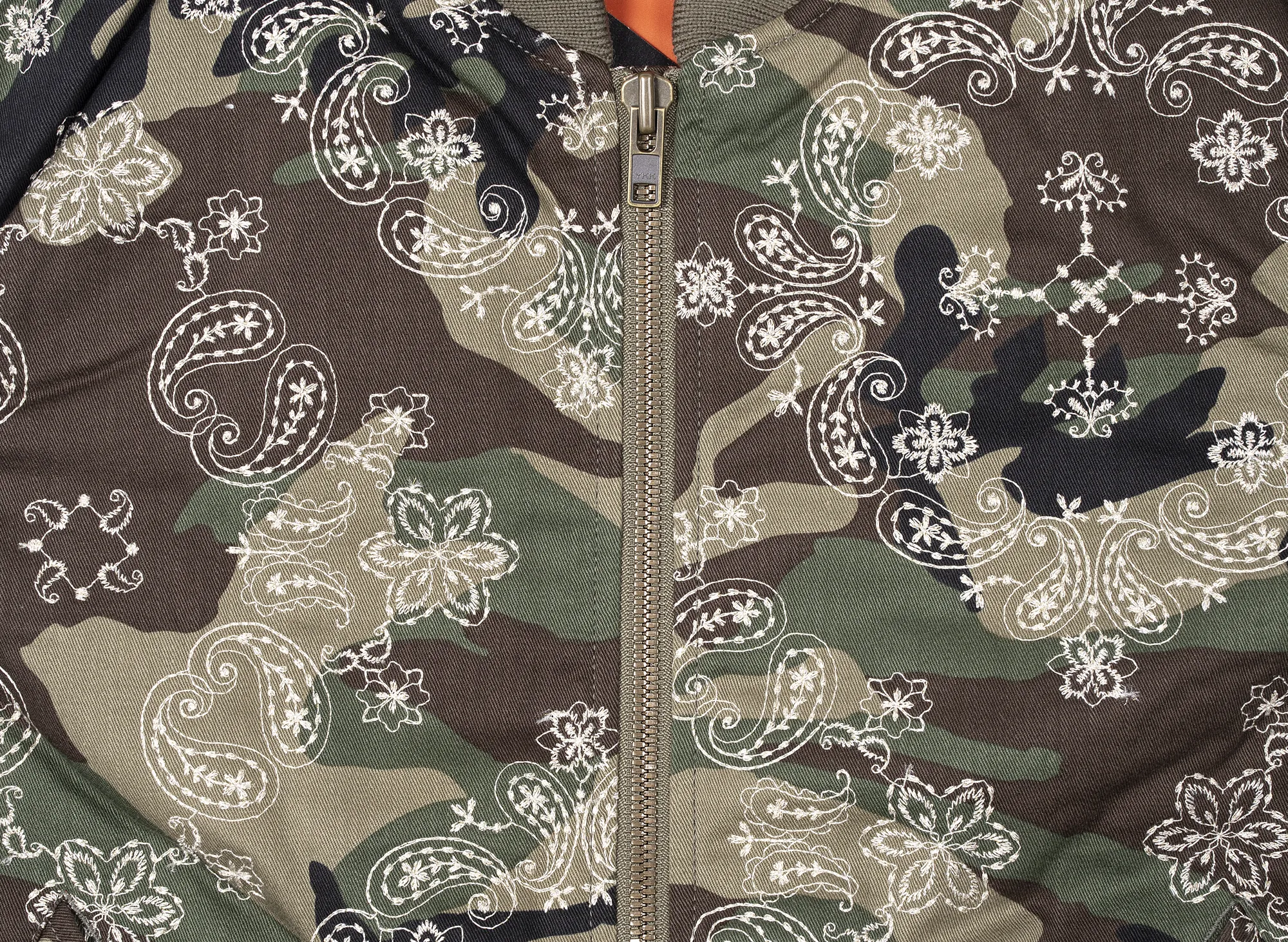 Clot Embroider Paisley Camo MA-1