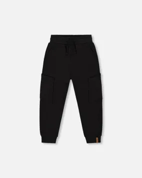 Deux Par Deux Boys French Terry Pant   G30U23   Anthracite