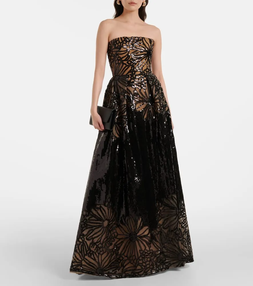 Elie Saab Floral sequined gown