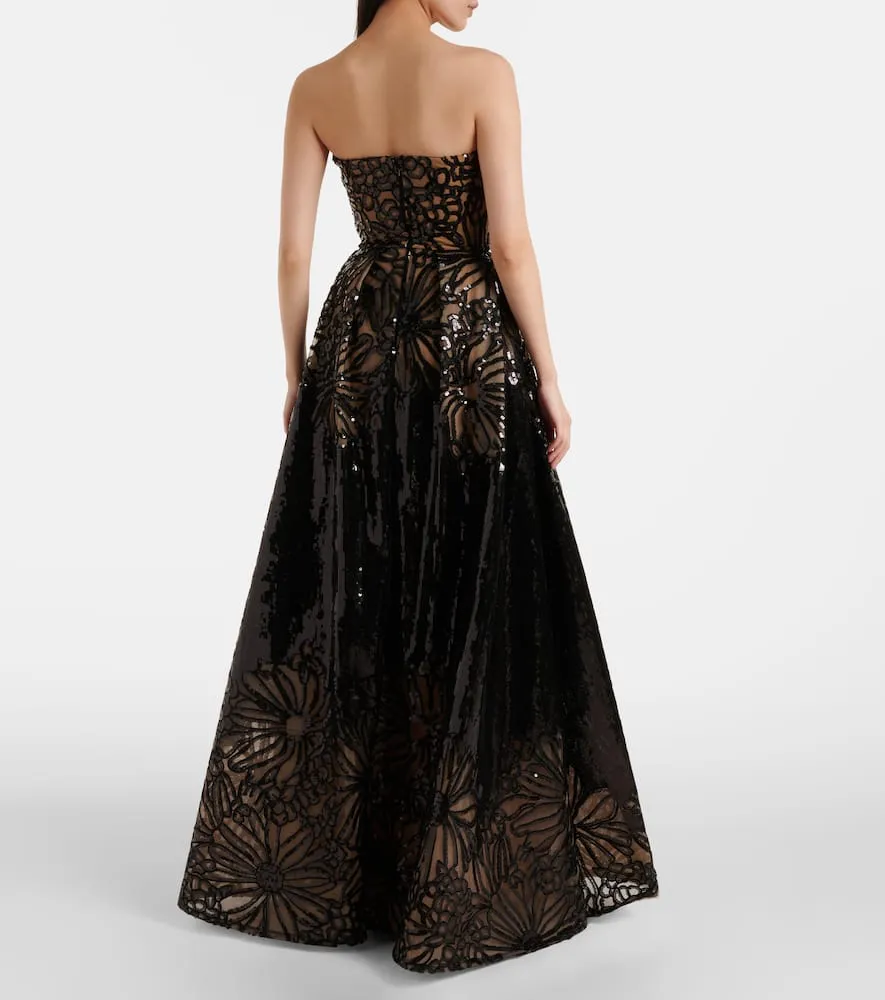 Elie Saab Floral sequined gown