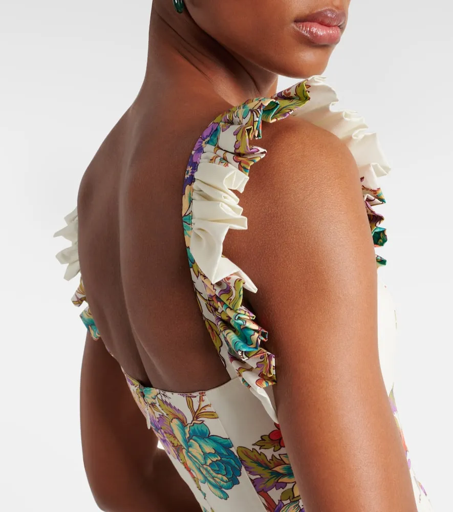 Etro Floral cotton poplin maxi dress