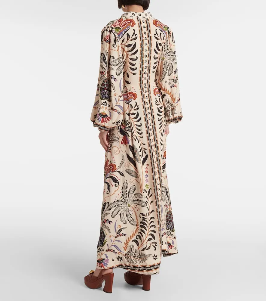 Farm Rio Classic Nature floral midi dress