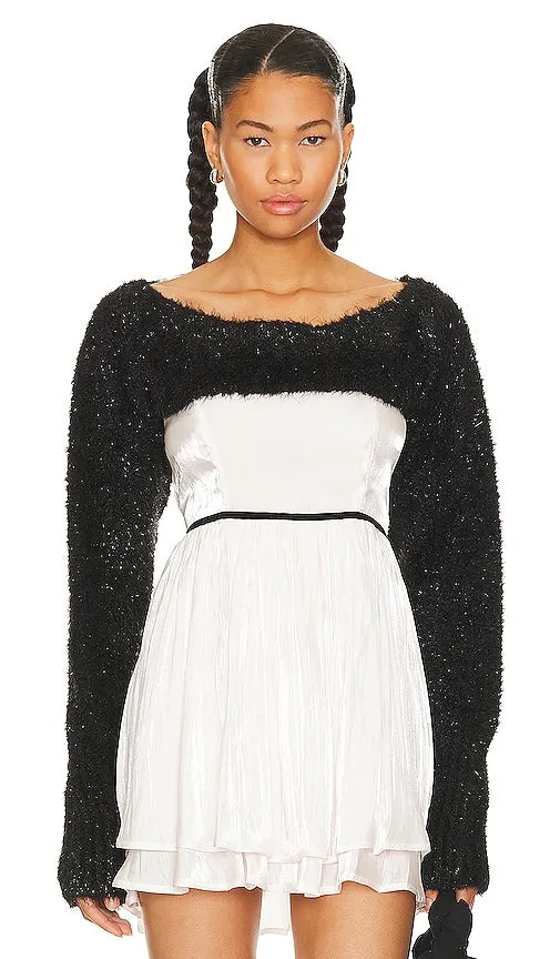 Free People Shimmer Bolero in Black