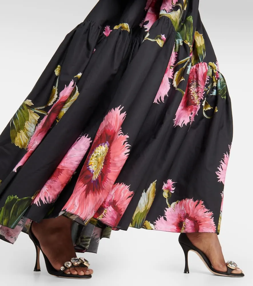Giambattista Valli Off-shoulder floral cotton maxi dress