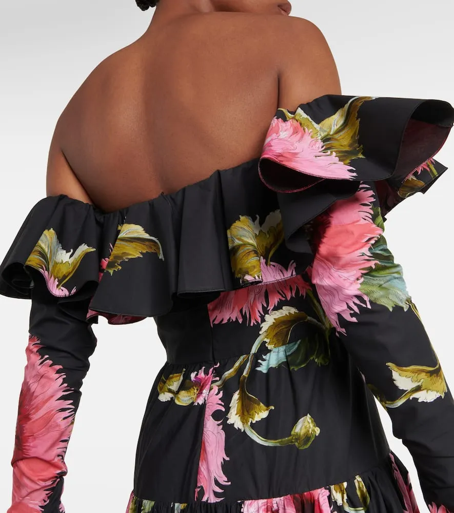 Giambattista Valli Off-shoulder floral cotton maxi dress