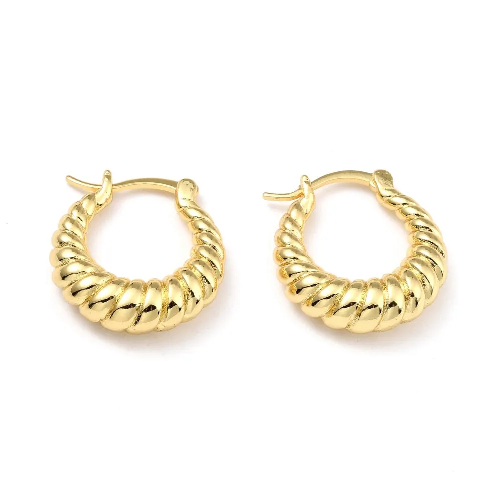 Gold Croissant Hoops