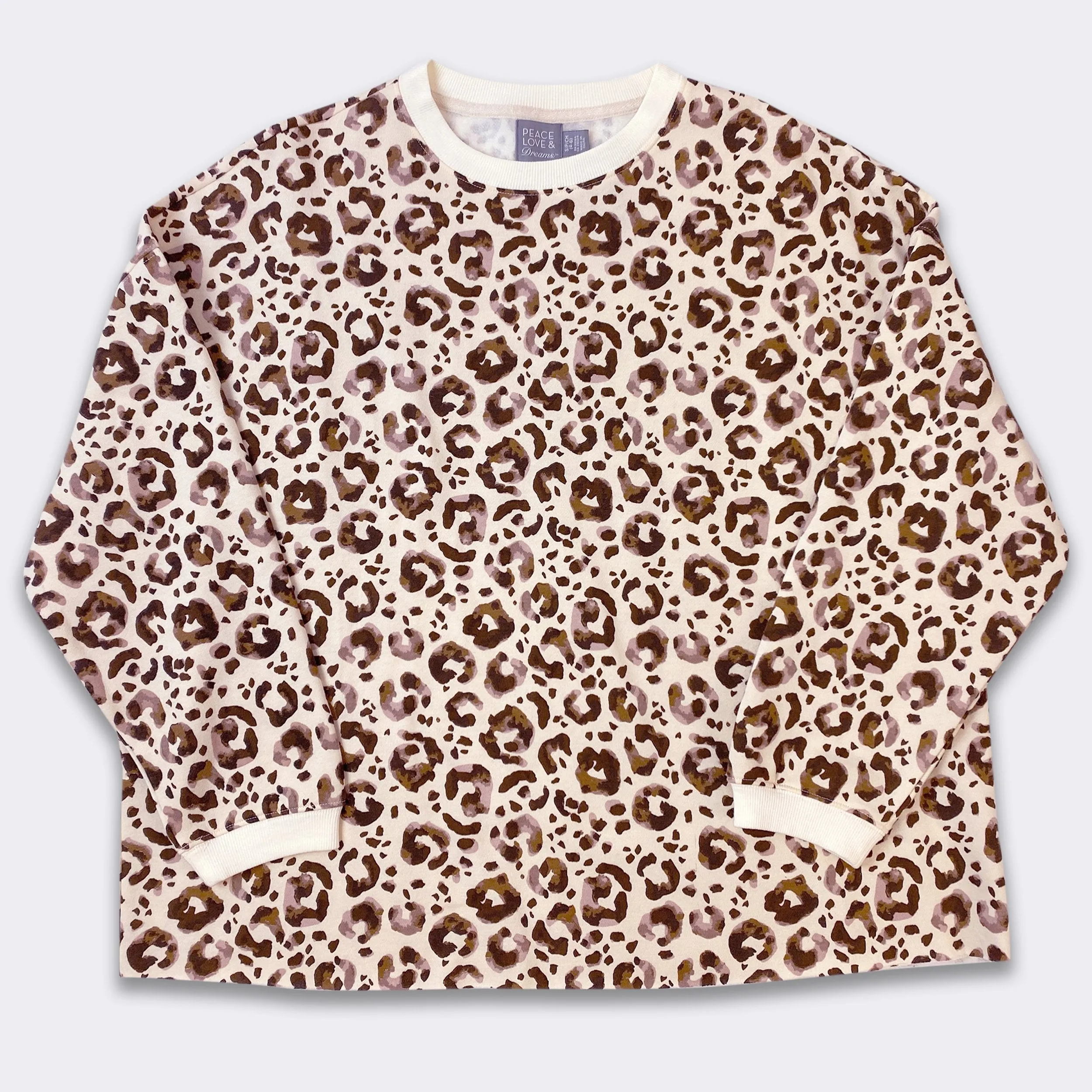 Ladies' White Swan Print Comfortwear Collection Sweatshirt
