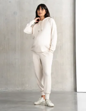 Modal Blend Cream Maternity Joggers