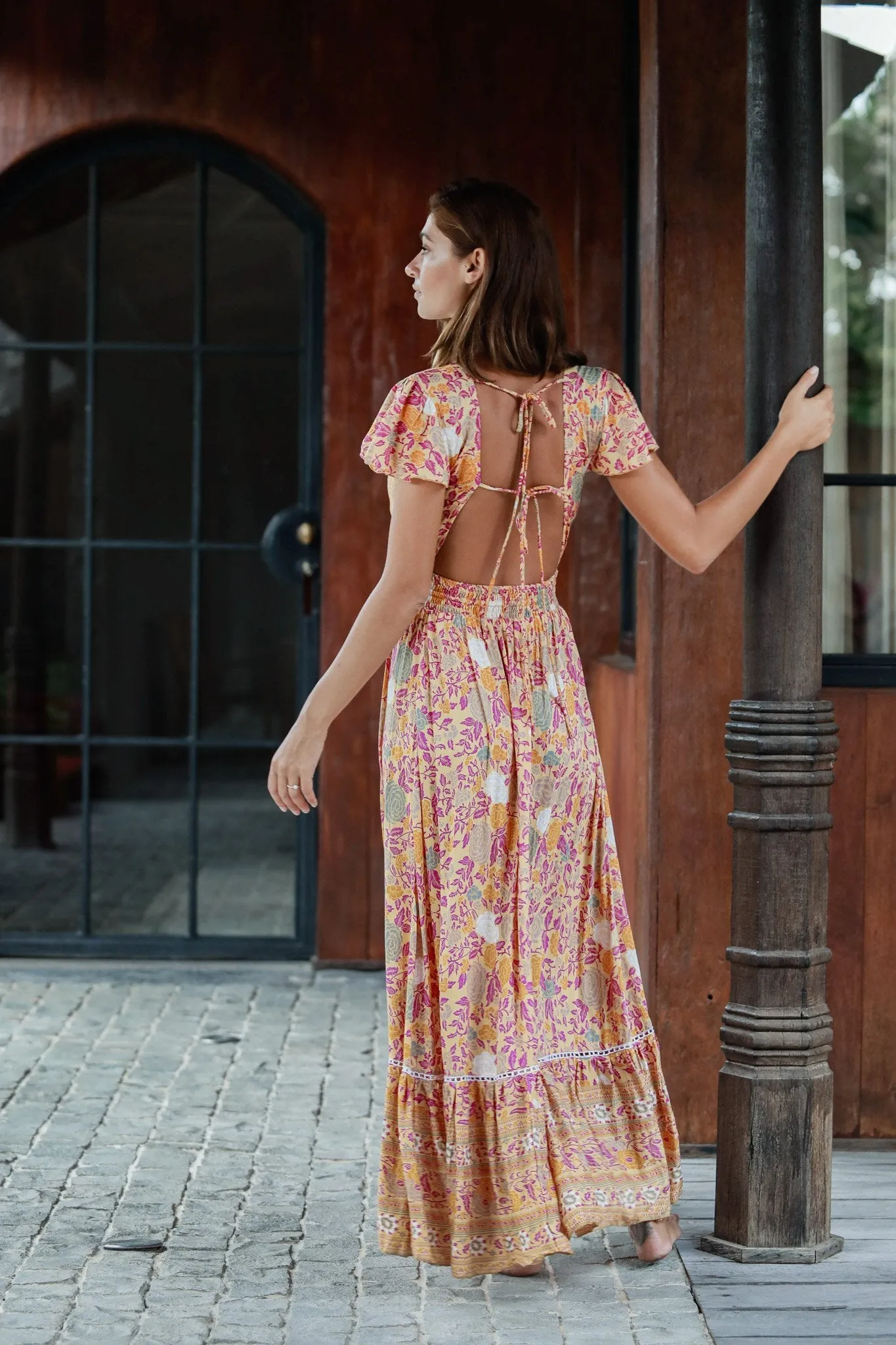 Pre-Order Yellow Floral Maxi Dress