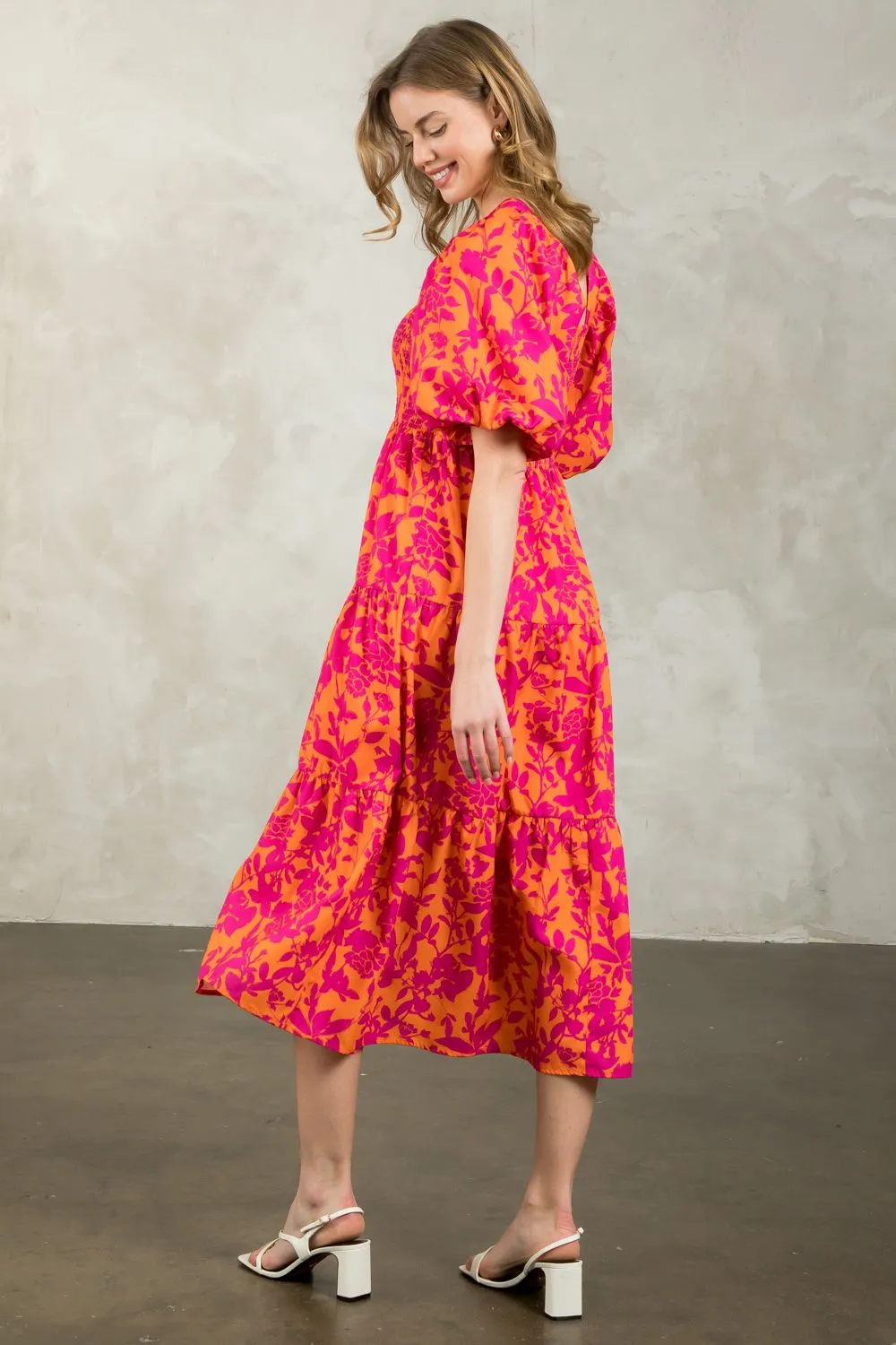 Puff Sleeve Smocked Dress by THML - FINAL SALE