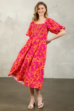 Puff Sleeve Smocked Dress by THML - FINAL SALE