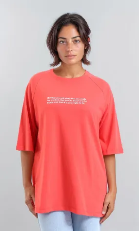 R207864 - Printed Summer Comfy Long Tee - Watermelon