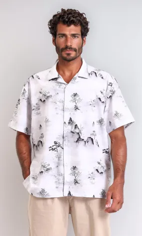 R208111 - Patterned Relaxed Fit Casual Shirt - Multicolour