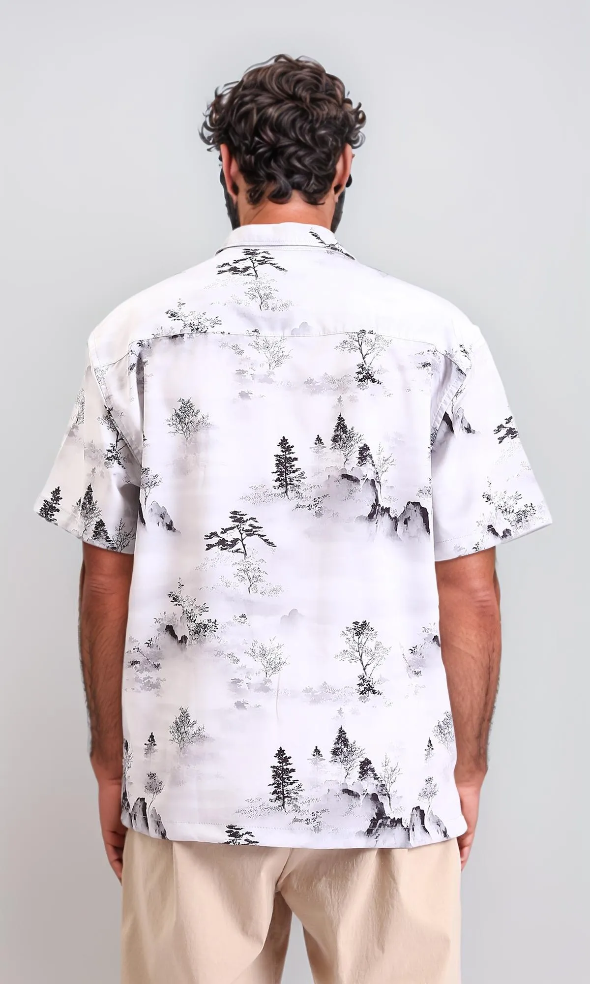 R208111 - Patterned Relaxed Fit Casual Shirt - Multicolour