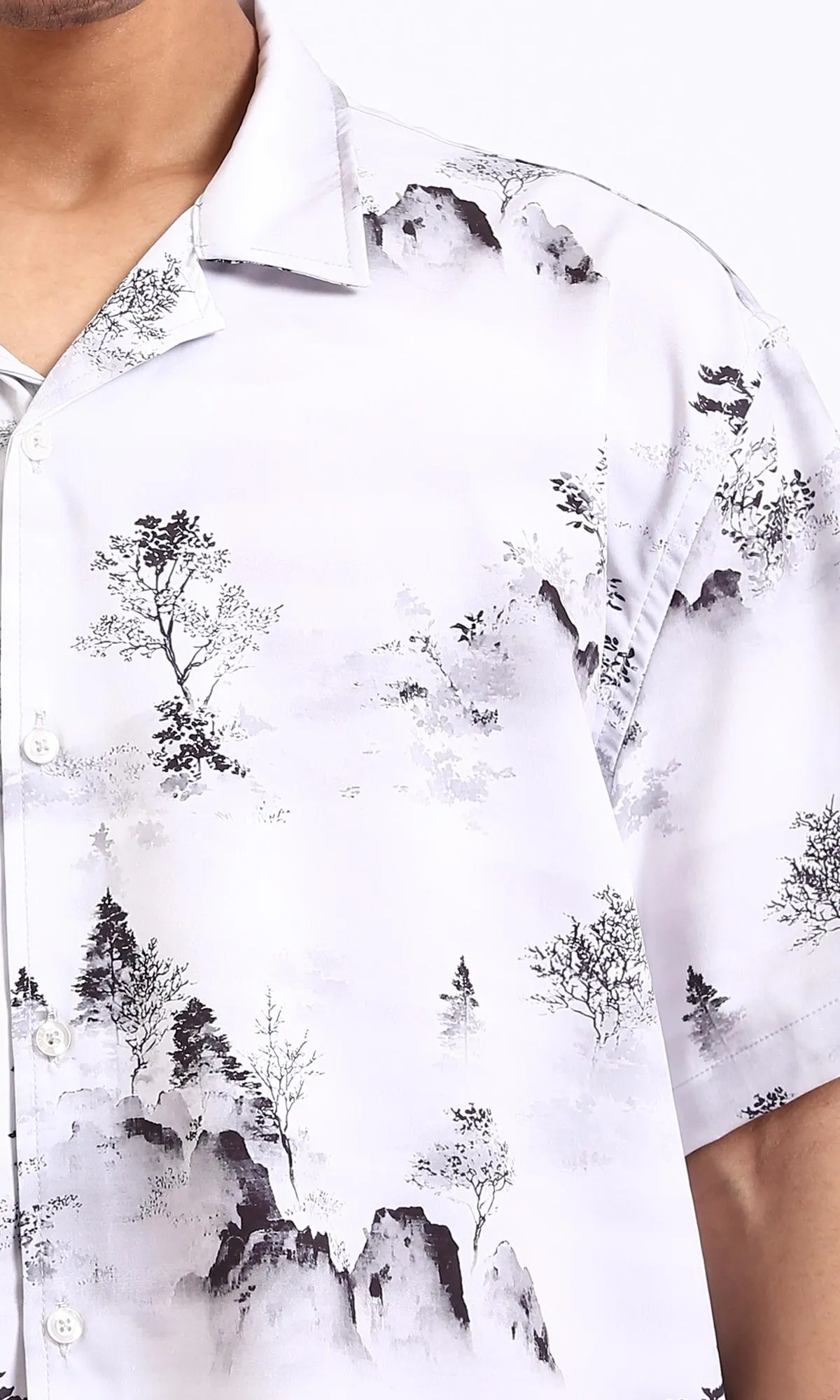 R208111 - Patterned Relaxed Fit Casual Shirt - Multicolour