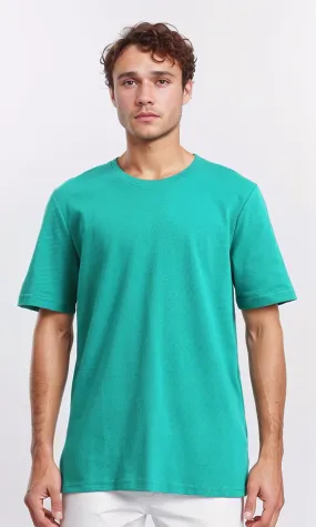 R210241 - Solid Pattern Slip On Basic Tee - Green