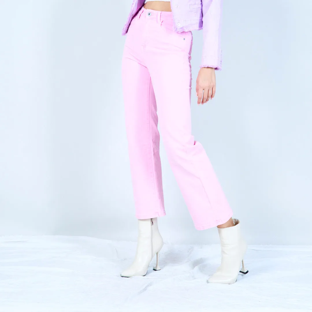 Straight-leg denim jeans wholesale