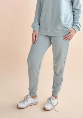 The Fair Cloud Terry Jogger in Mist Green - Final Sale